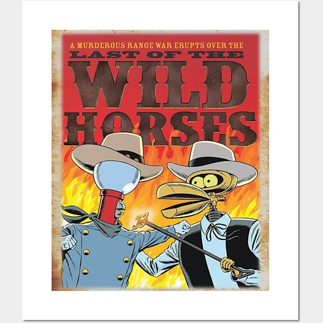 Mystery Science Rusty Barn Sign 3000 - Last of the Wild Horses Wall Art by Starbase79